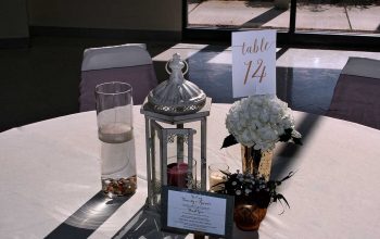 White Lantern Wedding Reception Table