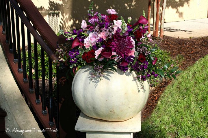 White Pumpkin Wedding Adornment Piece