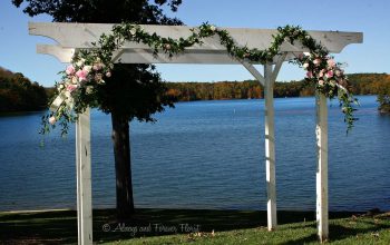 Wedding Pergola Rose Spray Arrangements