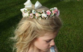 Matching hair adornment for flower girl