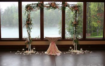 Indoor wedding ceremony setting