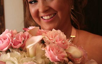 Kristin with bouquet