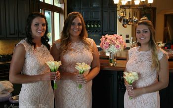 Simple calla bridesmaid bouquets