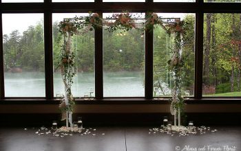 White pergola adornments