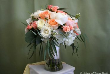 A wedding bouquet portrait