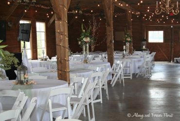 Barn wedding reception