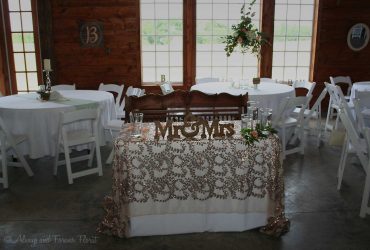 Bride and groom table