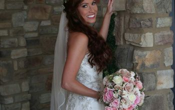 Gorgeous bride macey with bouquet