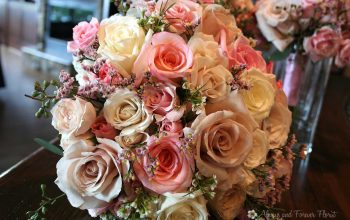 Roses and more roses wedding bouquet