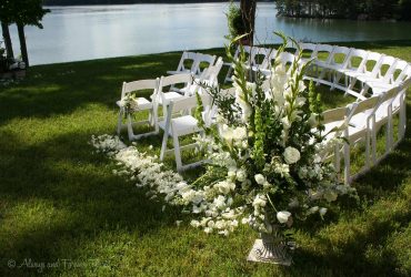 Wedding aisle large arrangement