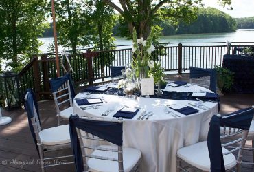 Wedding reception on the bella collina deck