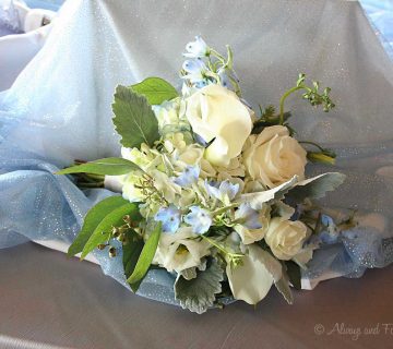 Absolutely blue belladonna bridal bouquet