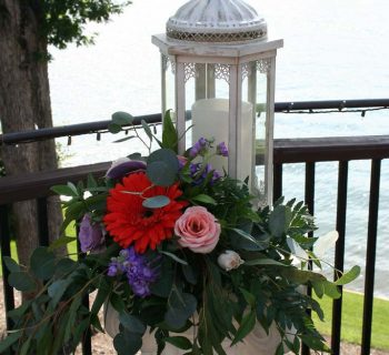 Antique wedding lantern and arrangement 2