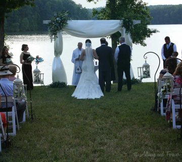 Beautiful wedding on belews lake