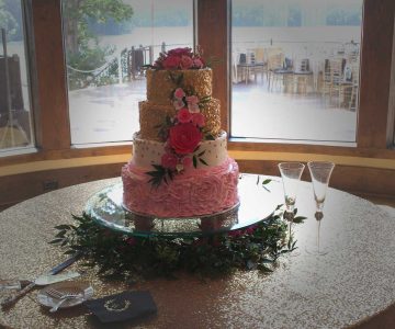 Four tiered wedding cake