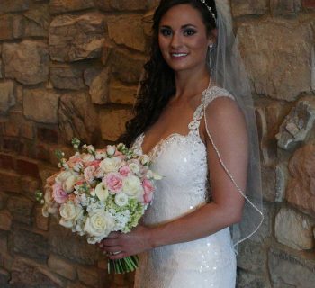 Gorgeous bride with her bouquet
