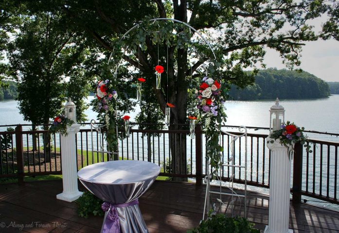 Gorgeous wedding pergola setting at bella collina