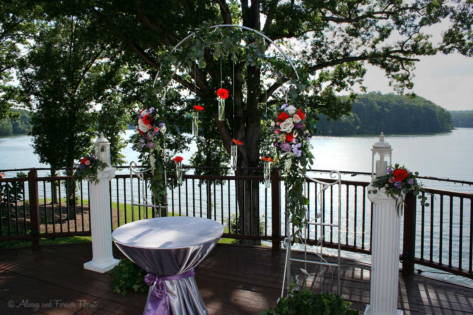 Gorgeous wedding pergola setting at bella collina