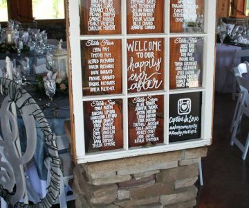 Hand written table settings