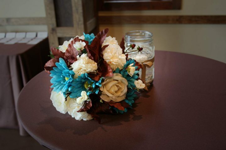 Permanent botanical bridal bouquet