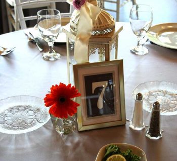 Rustic wedding lantern with bow