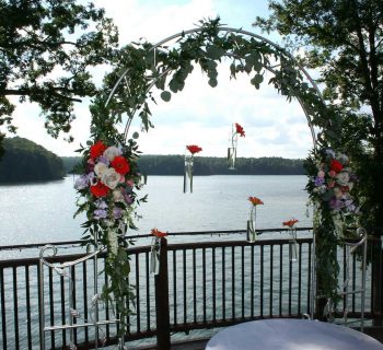 Silver wedding pergola at bella collina