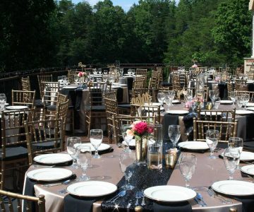 Wedding reception on bella collina deck