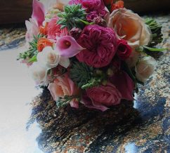 Colorful organic bridal bouquet