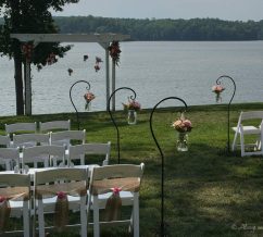 Hanging mason jar arrangements