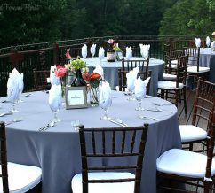 Old whiskey jug reception table settings