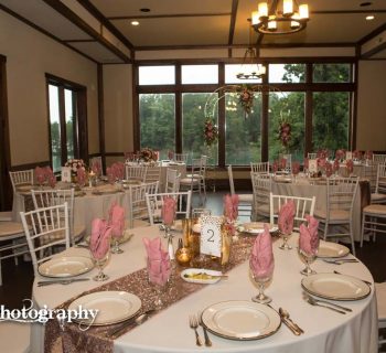 Beautiful wedding dinner settings