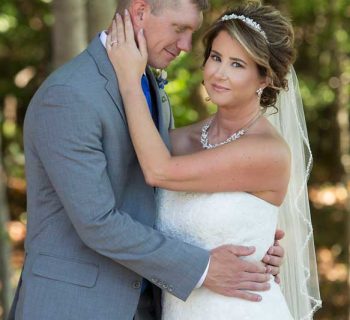 Handsome bride and groom