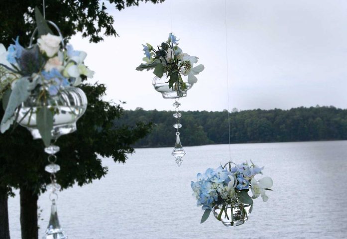 Hanging crystal orbs