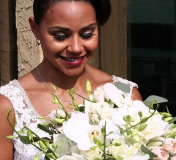 Lovely bride and bouquet