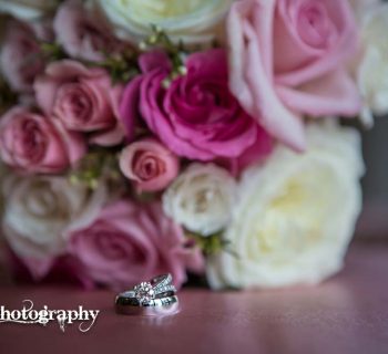 Wedding diamond and bouquet