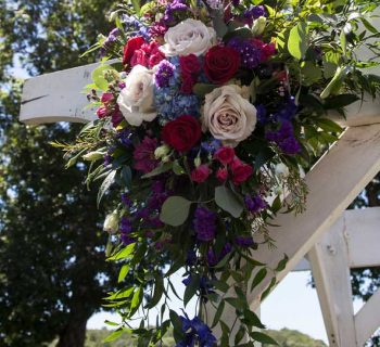 Wedding pergola spray arrangement