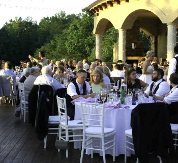 Beautiful weather on bella collina deck reception