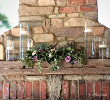 Bella collina deck fireplace adornments