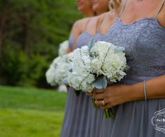 Bridesmaids hydrangea bouquets