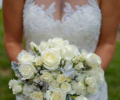 Elegant bridal bouquet on display