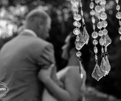 Hanging wedding crystals