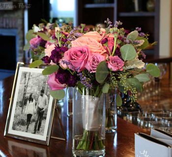 Roses and organics bridal bouquet