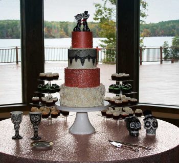 Artistic 4 tier wedding cake