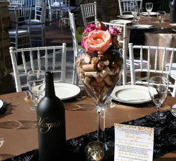 Classy reception table setup