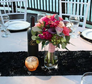 Fashionable reception table setup