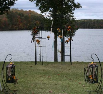 Late october lakeside wedding