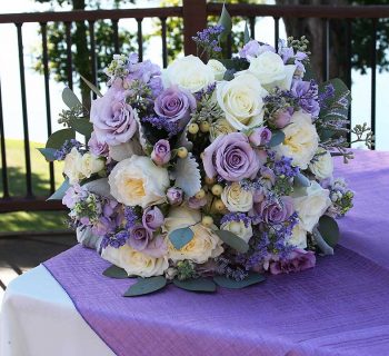 Lavenders and creams bridal bouquet