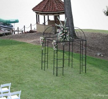 Metal gazebo at bella collina lakeside