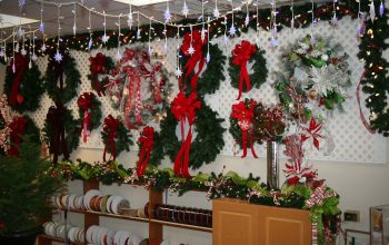 The christmas wreath wall