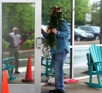 Sneaking in with the roses